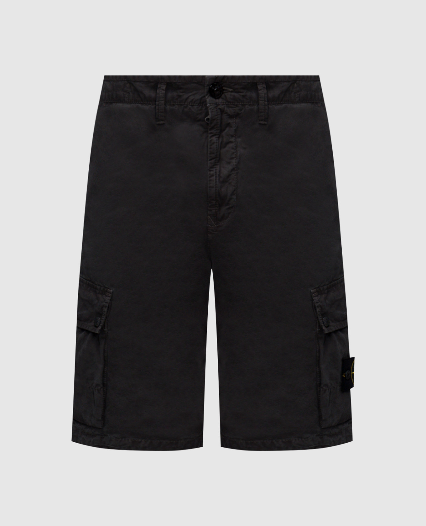

Grey cargo shorts with logo Stone Island, Blue