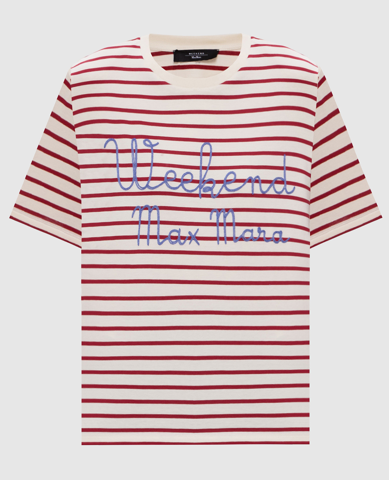 

Beige OLGA striped T-shirt with logo Max Mara Weekend