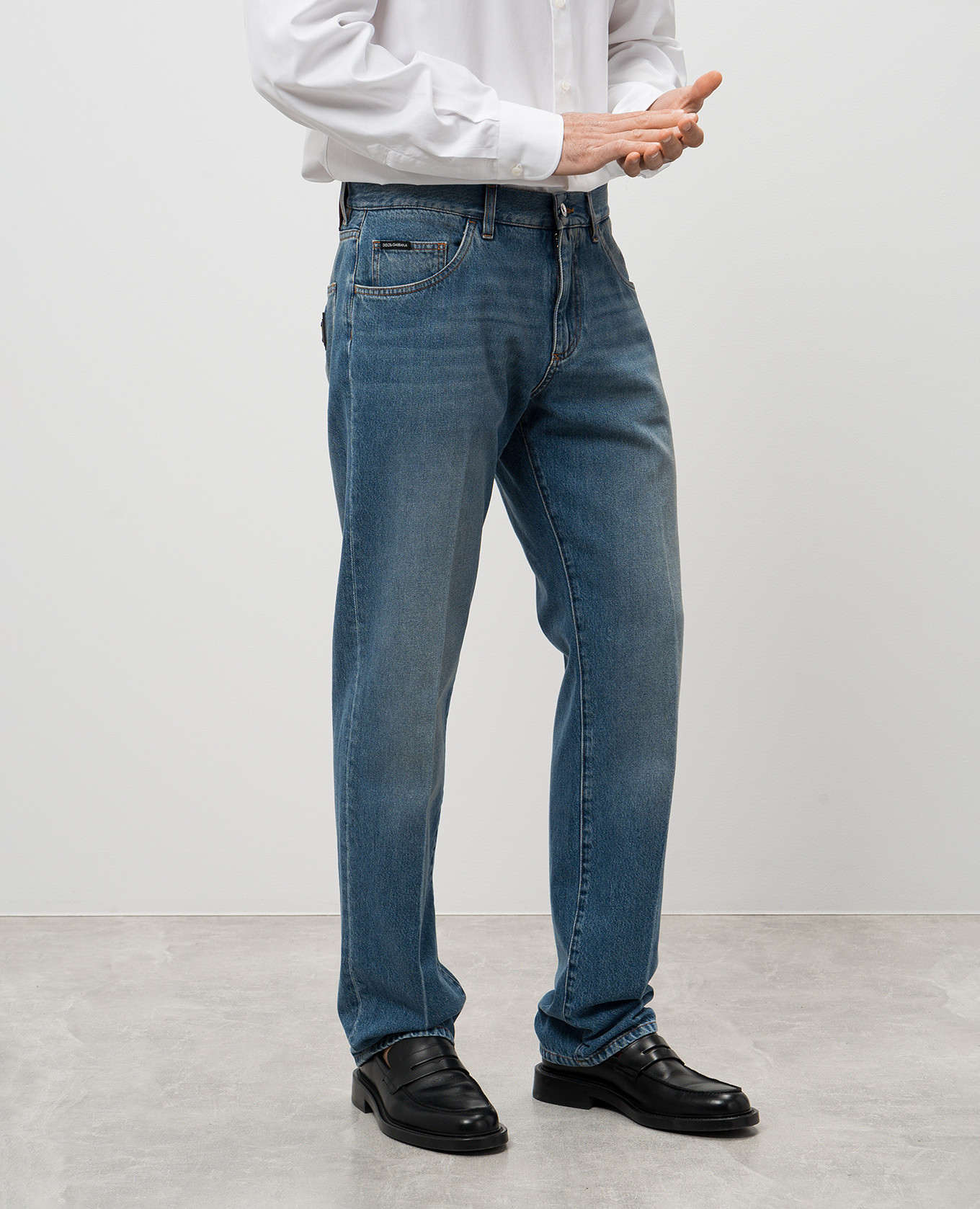 

Blue jeans with a worn effect Dolce&Gabbana