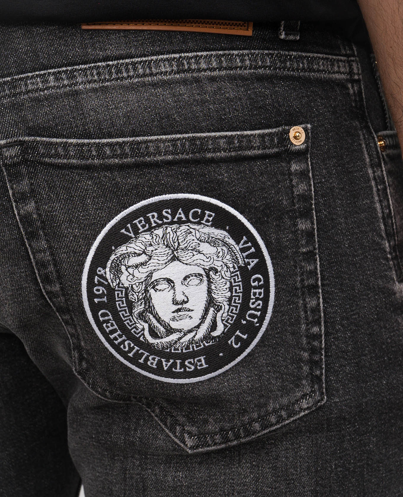 

Medusa Rock slim jeans in gray Versace, Grey