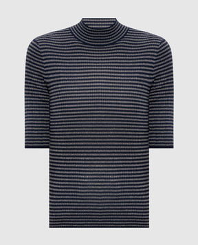 Brunello Cucinelli Striped wool and cashmere top with lurex M14855004
