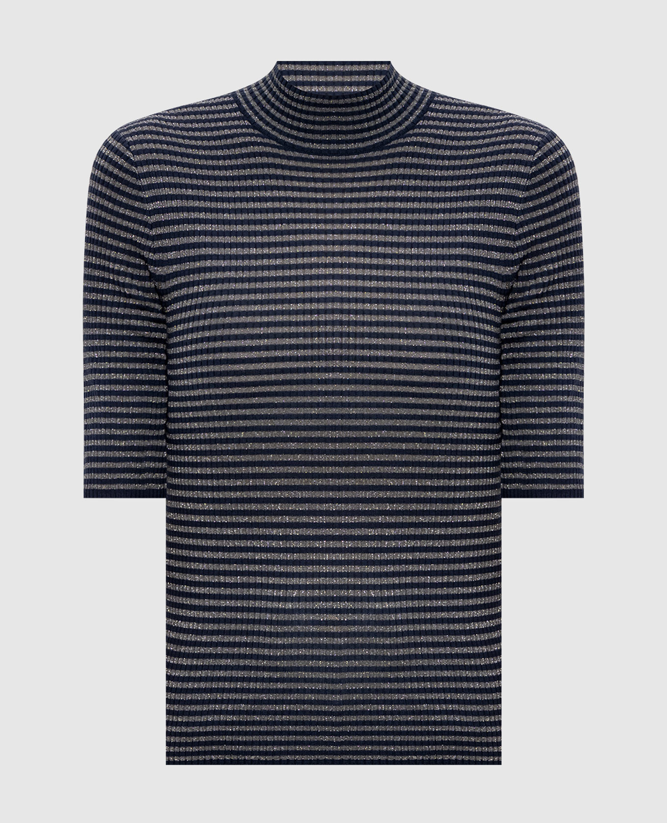 Striped wool and cashmere top with lurex Brunello Cucinelli