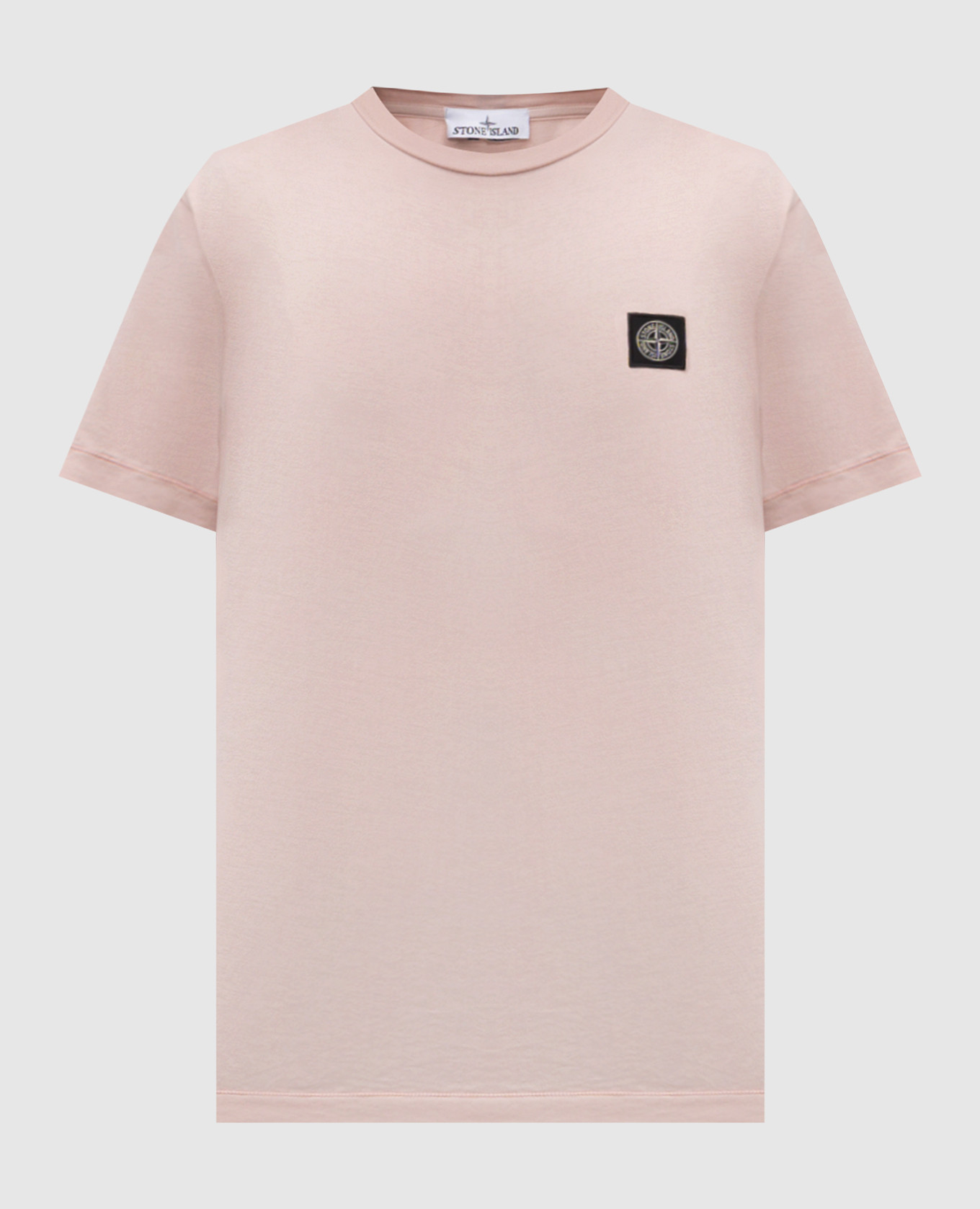Pink T-shirt with logo patch Stone Island
