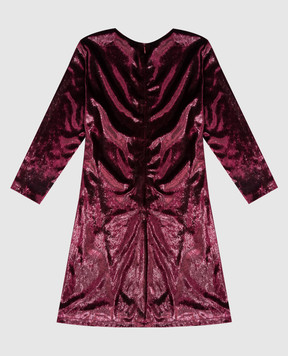 Philipp Plein Children's burgundy dress with lurex GRG0108