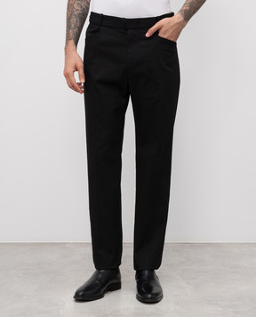 Dolce&Gabbana Black pants with monogram logo GP13MZFUFNV