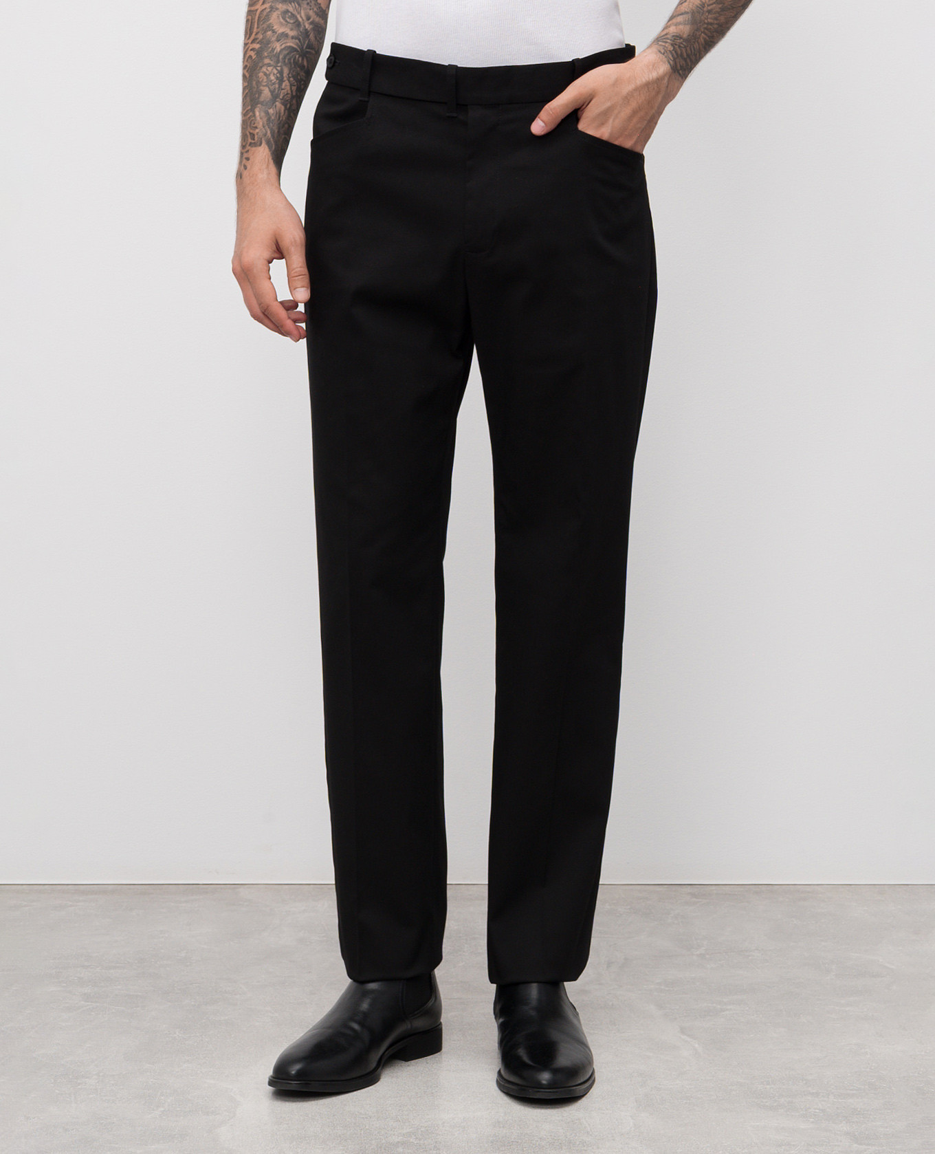Black pants with monogram logo Dolce&Gabbana 3
