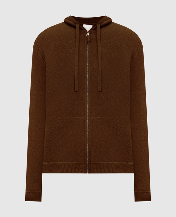 Brown sports jacket made of wool and cashmere