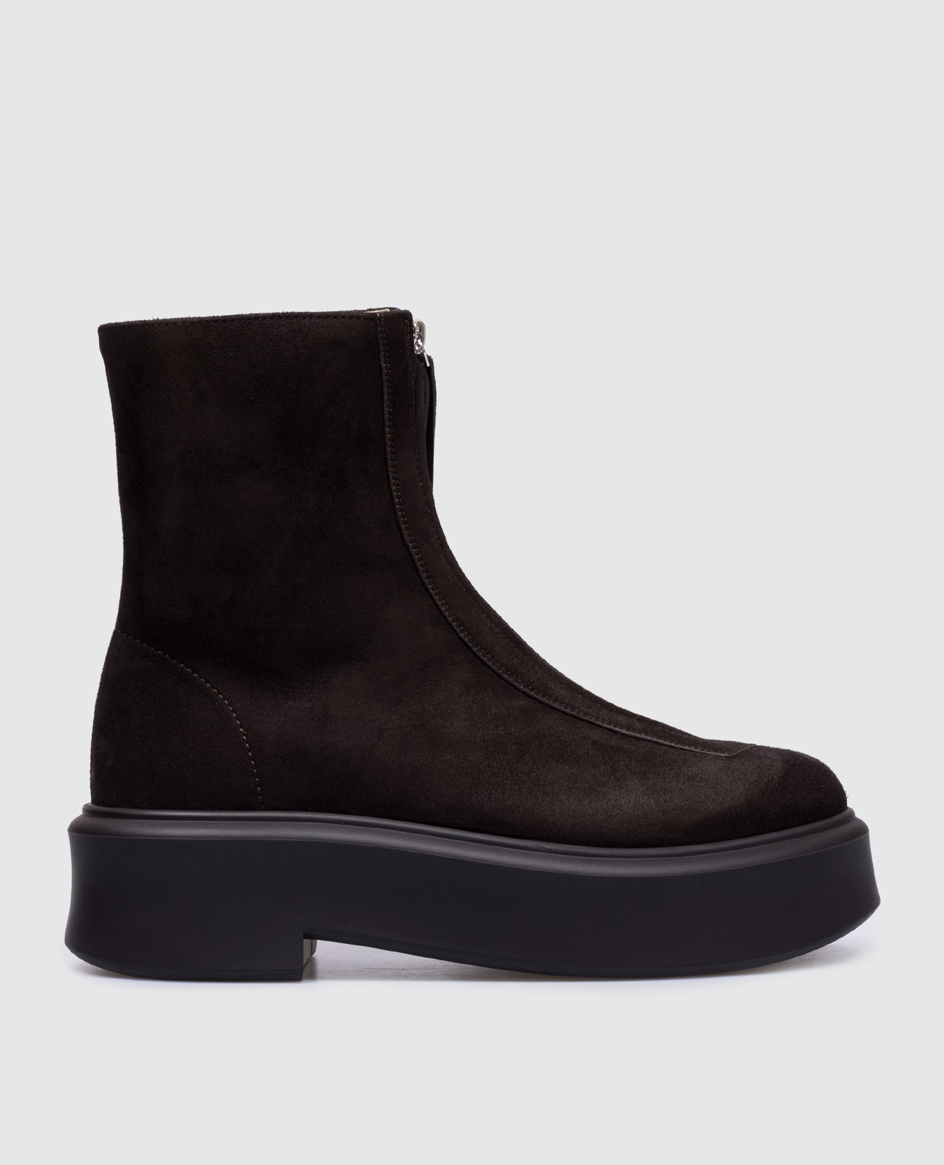 

Brown suede boots The Row, Коричневый