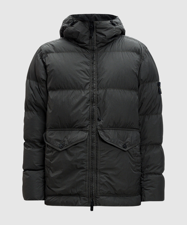 Stone Island - Green down jacket with logo 811540723 - shop with