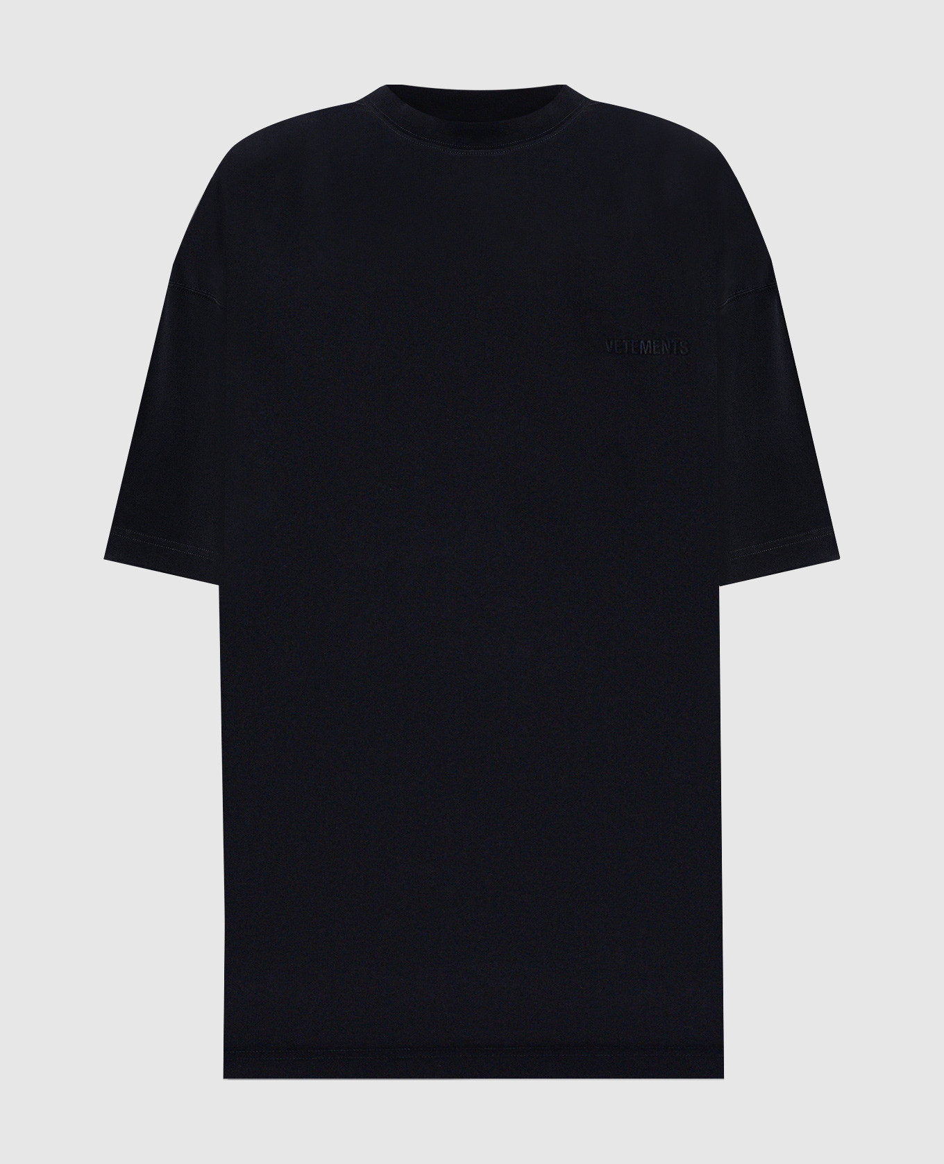 Black T-shirt with embroidered logo Vetements