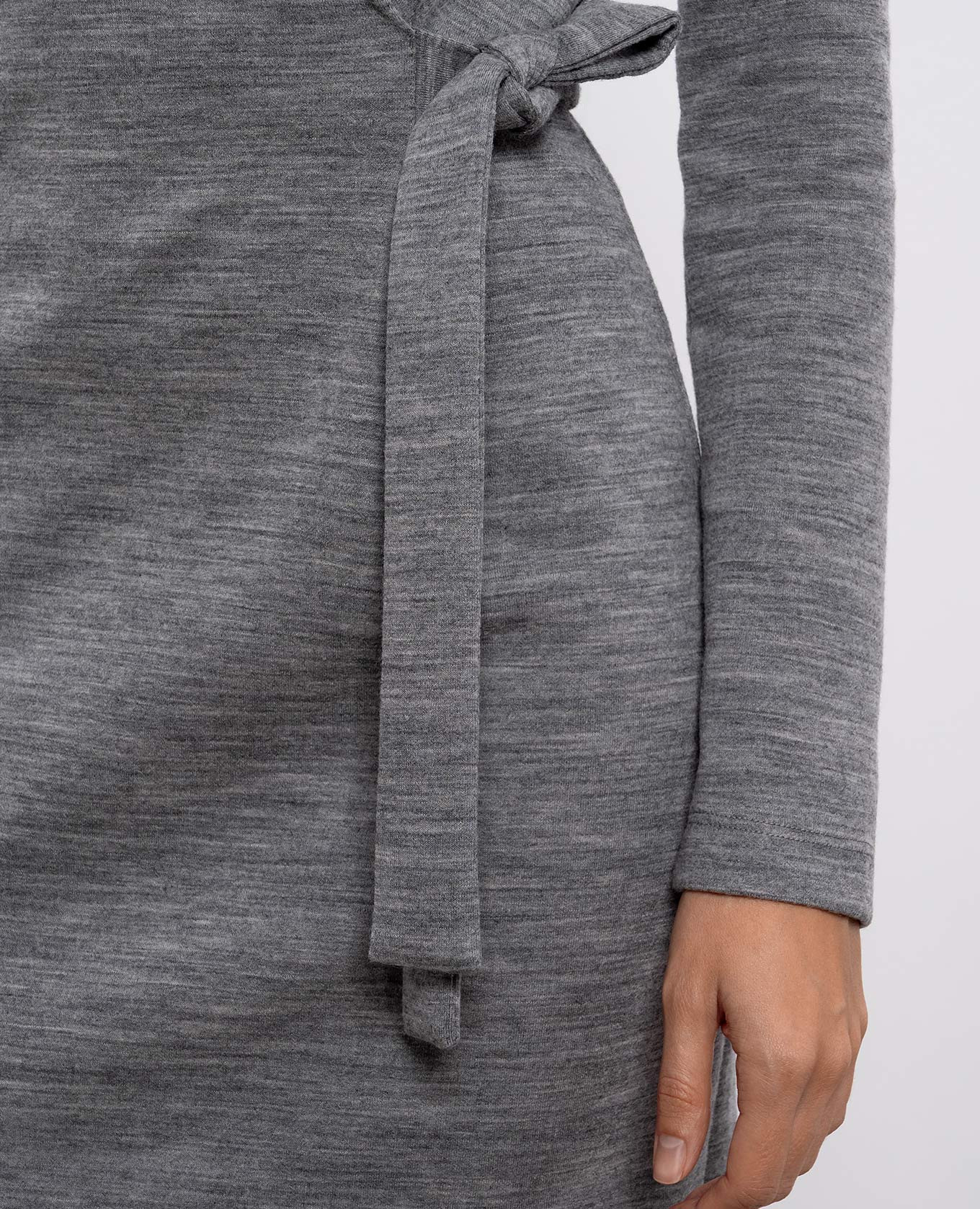 

Gray melange dress with wool Peserico, Grey