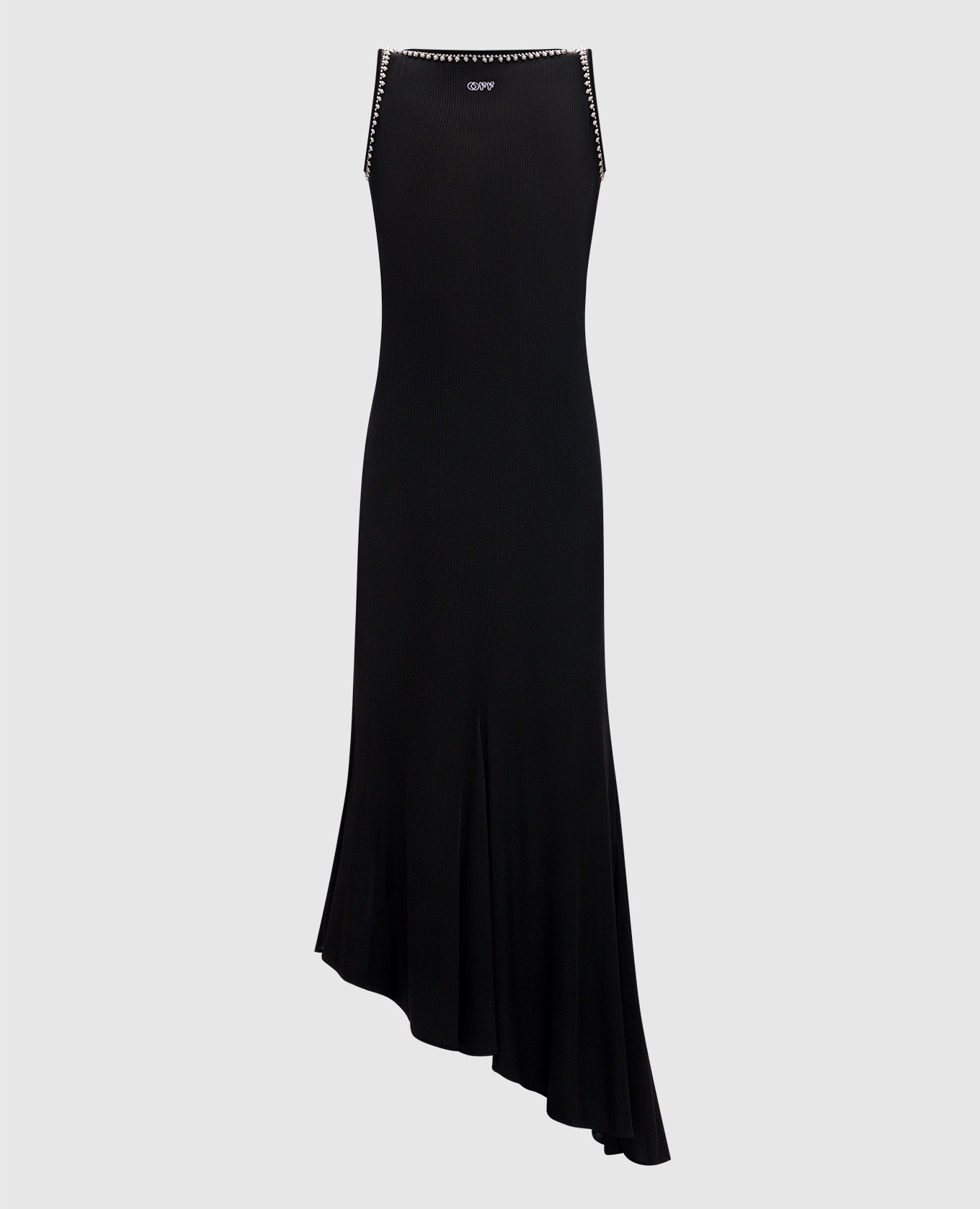 

Black dress with a scar 20S asymmetrical cut Off-White
