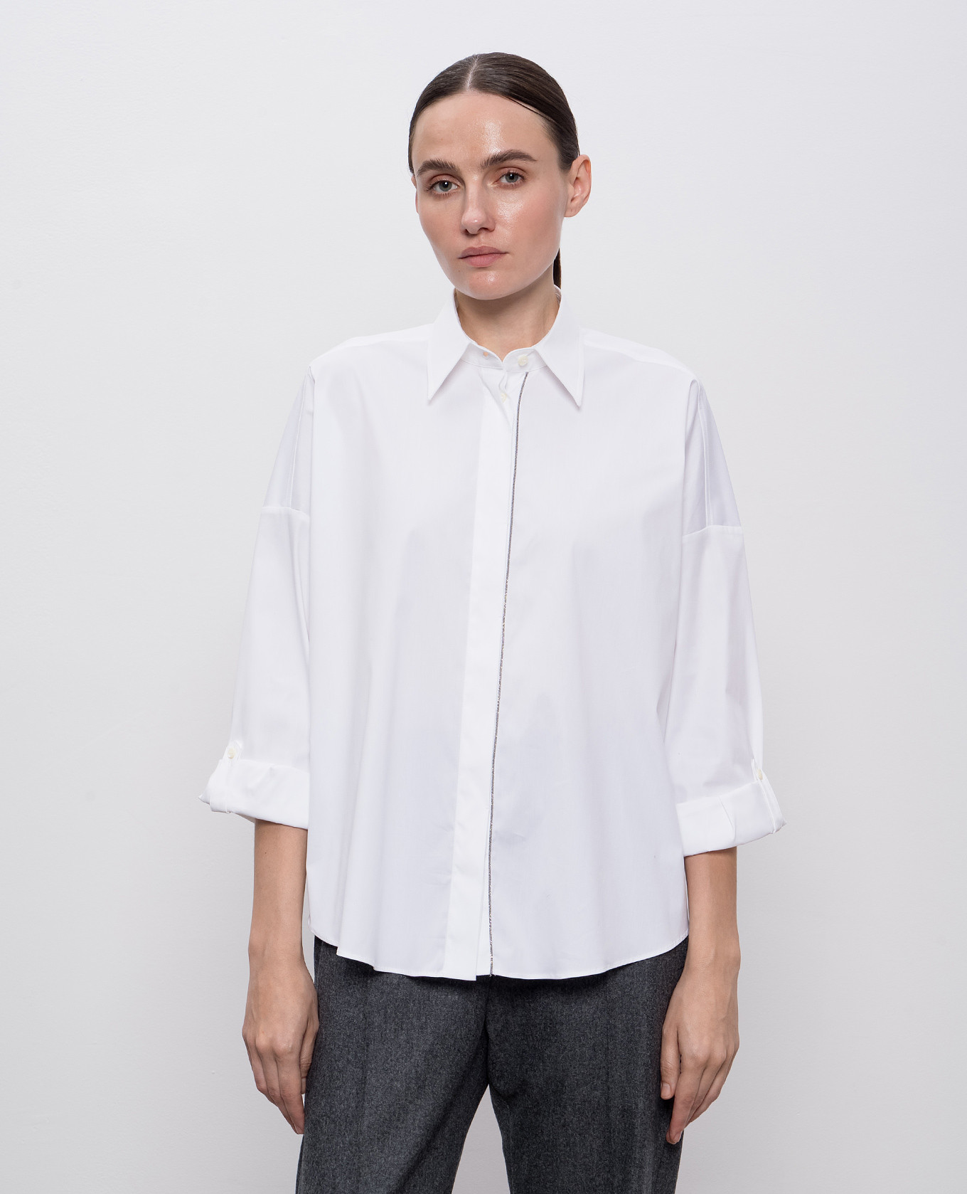 

White straight-cut shirt Brunello Cucinelli