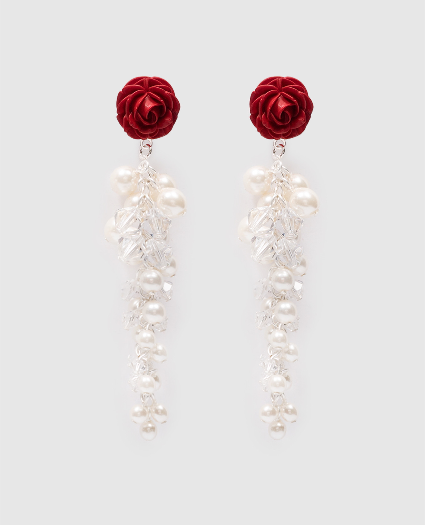 

Rosedrop earrings with silver Magda Butrym, Red