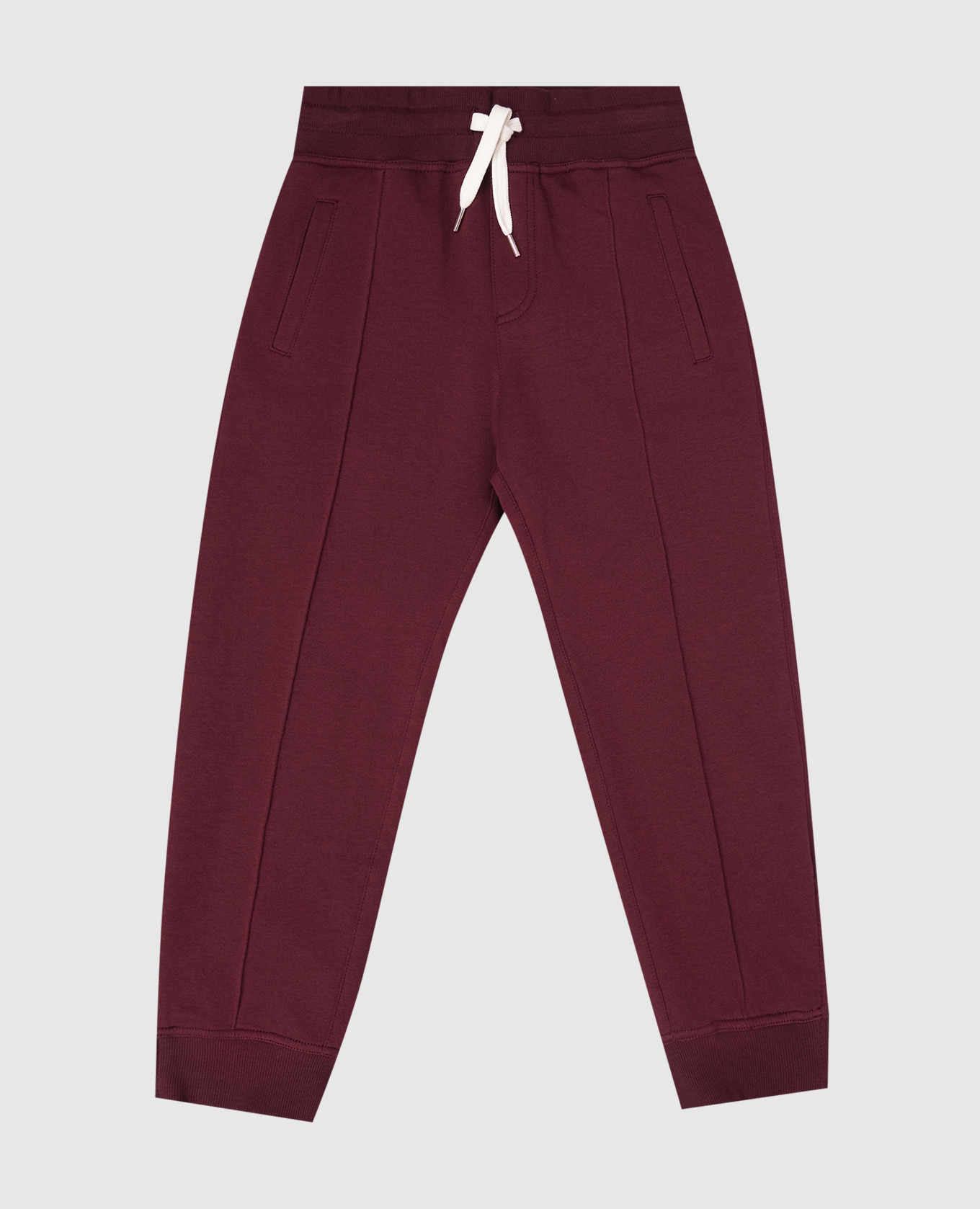 Children&#39;s burgundy joggers Brunello Cucinelli