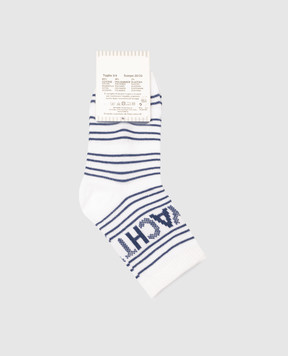RiminiVeste Mafer children's white striped socks BMC6999