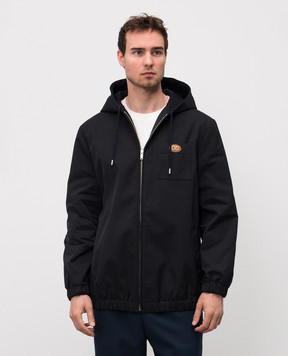 Valentino Black jacket with VLogo emblem 7V3CJD41CKV