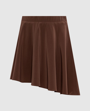 Brunello Cucinelli Brown silk mini skirt M0F51G2243