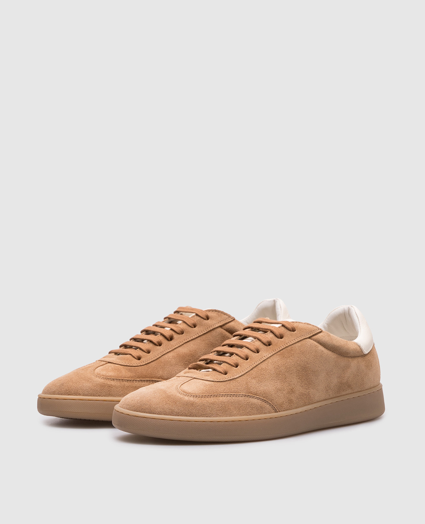 

Beige suede sneakers BANNER with logo Stuart Weitzman