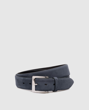 MooRER GAREY blue nubuck belt GAREYNKM