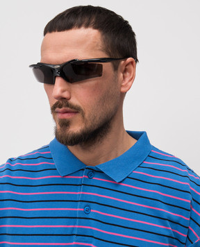 Balenciaga Black Turbo Rectangle Sunglasses 830305T0007m