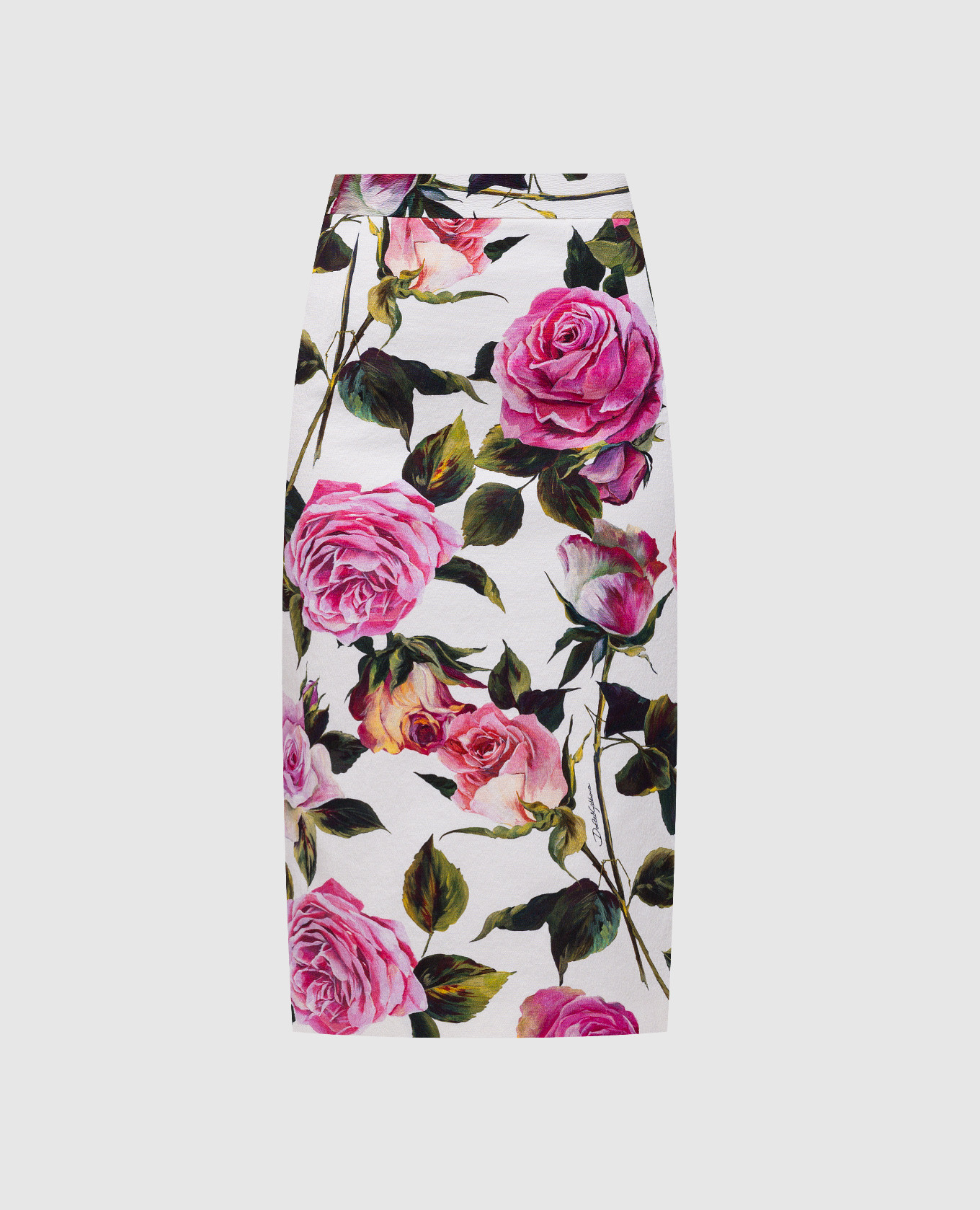 White floral print pencil skirt Dolce&Gabbana