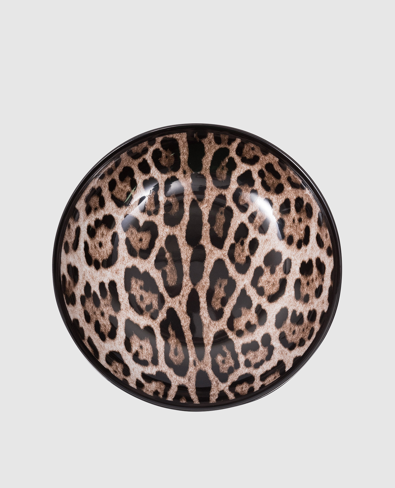 

A set of porcelain plates for first courses in an animalistic print Dolce&Gabbana, Brown