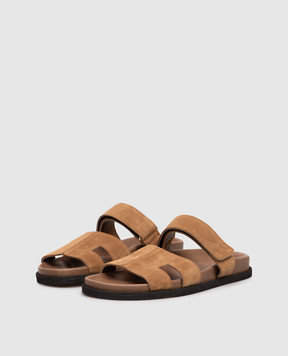 Babe Pay Pls Brown suede flip-flops 276001ZA