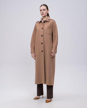 Max Mara ALDO brown wool and cashmere coat ALDO1234
