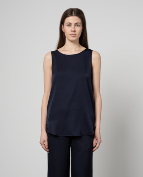 Allude Blue silk top 24284002