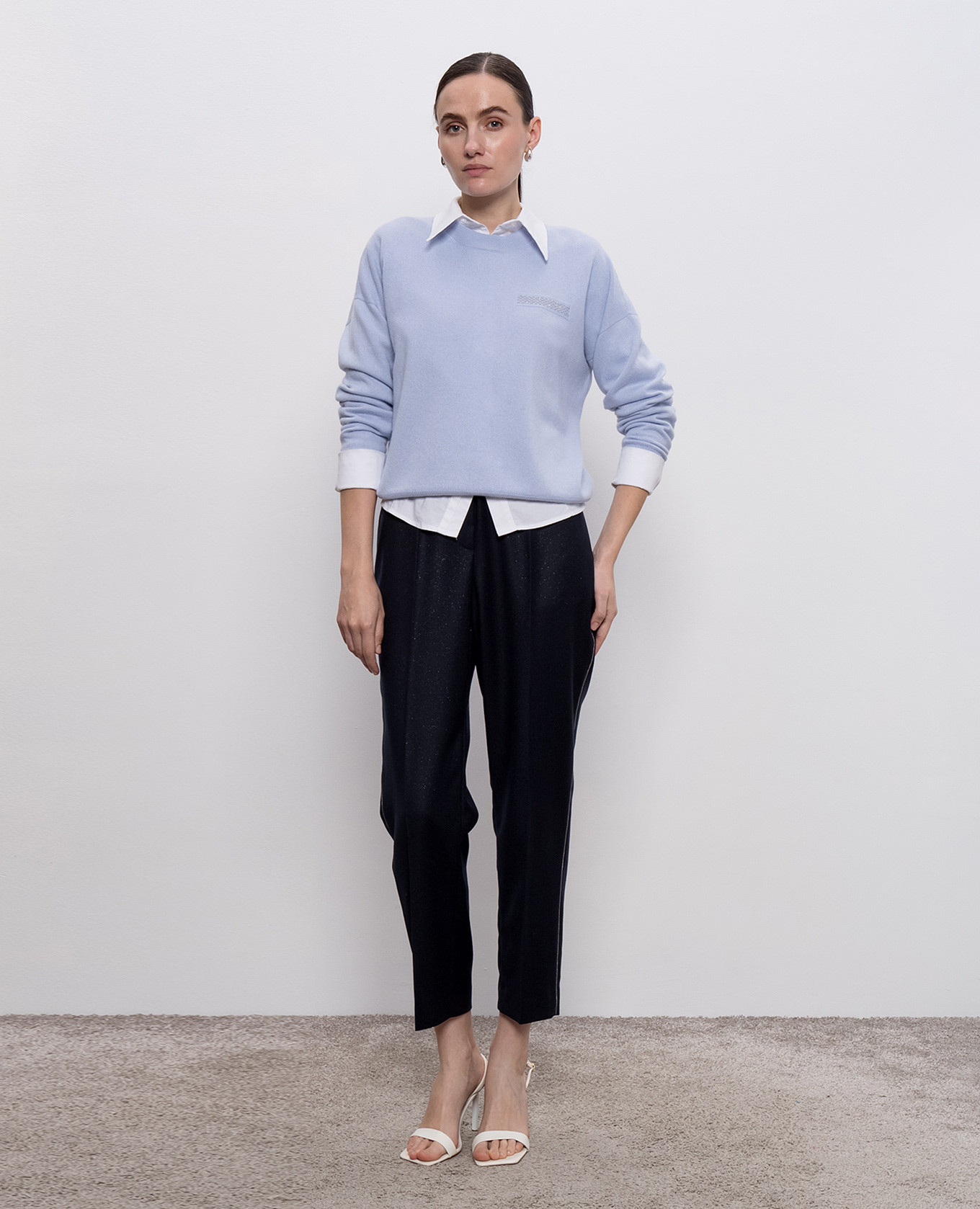 

Blue wool, silk and cashmere jumper Peserico, Light blue