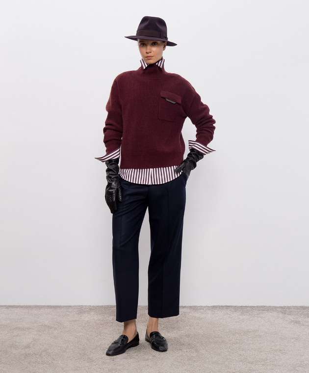 パンツ BRUNELLO CUCINELLI 'Straight Crop' pants (M038PP9052 C006) Straight Crop trousers for Woman in Lignite Grey | Brunello