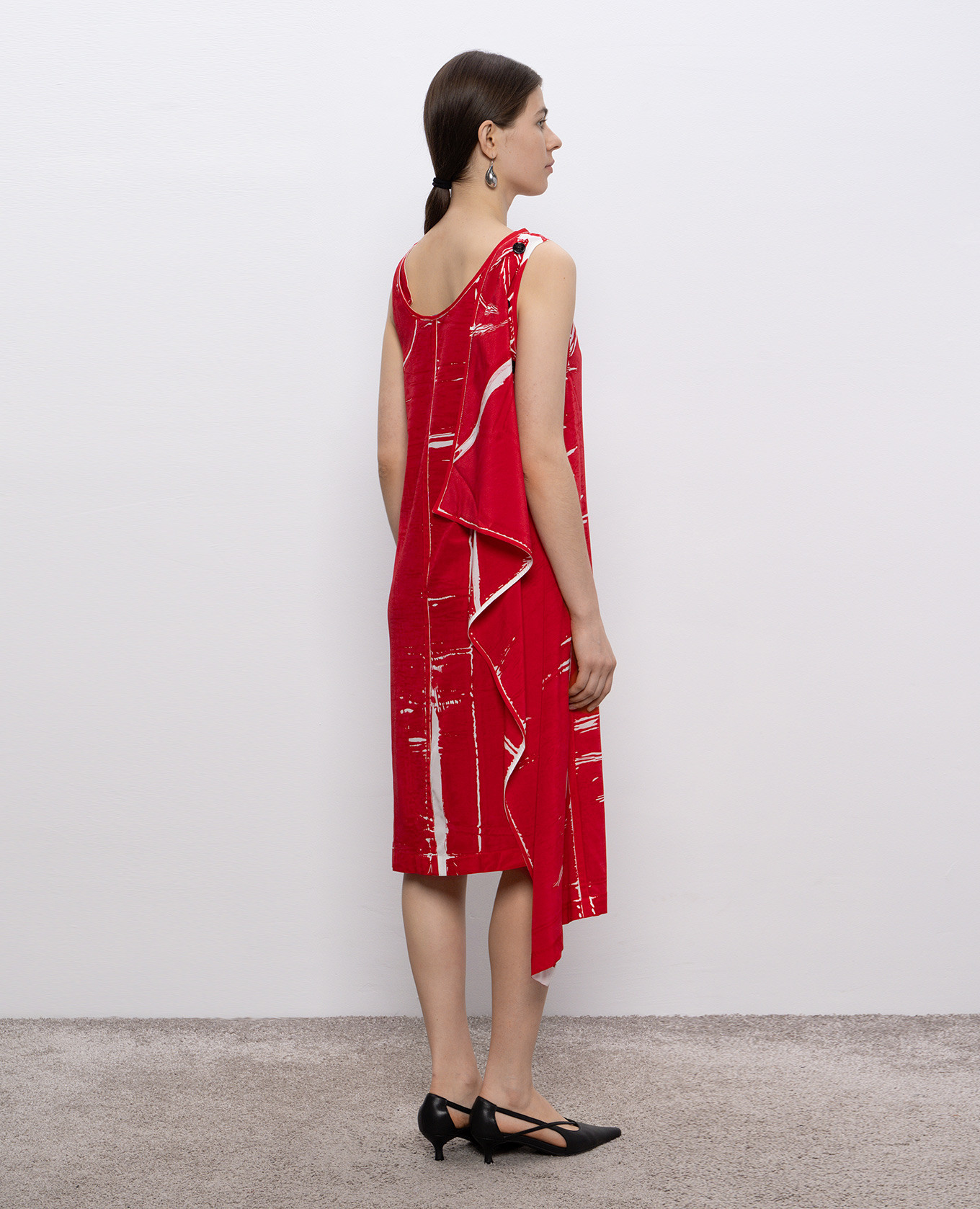 Ondine black dress with printed silk PROENZA SCHOULER 4