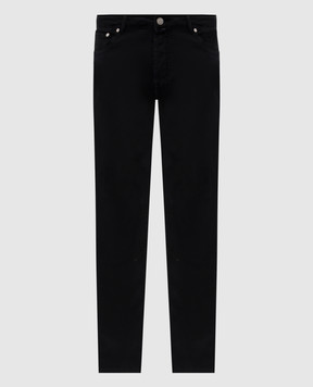 MooRER Black PAVEL jeans with logo patch PAVELDRL
