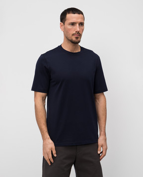 Brunello Cucinelli Blue straight-cut T-shirt M0B131308