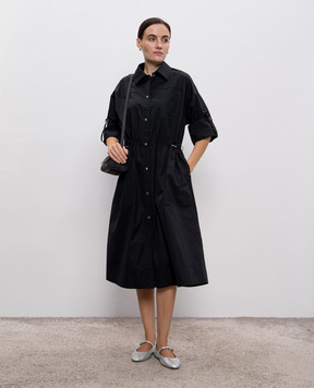 Babe Pay Pls Black midi shirt dress 0D62490515