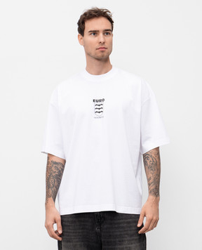 Vetements White T-shirt with logo print UH76TR650Wm