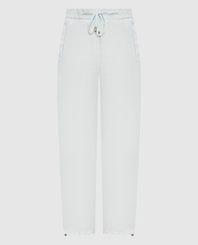 Peserico Blue pants with a monil chain P0402301919