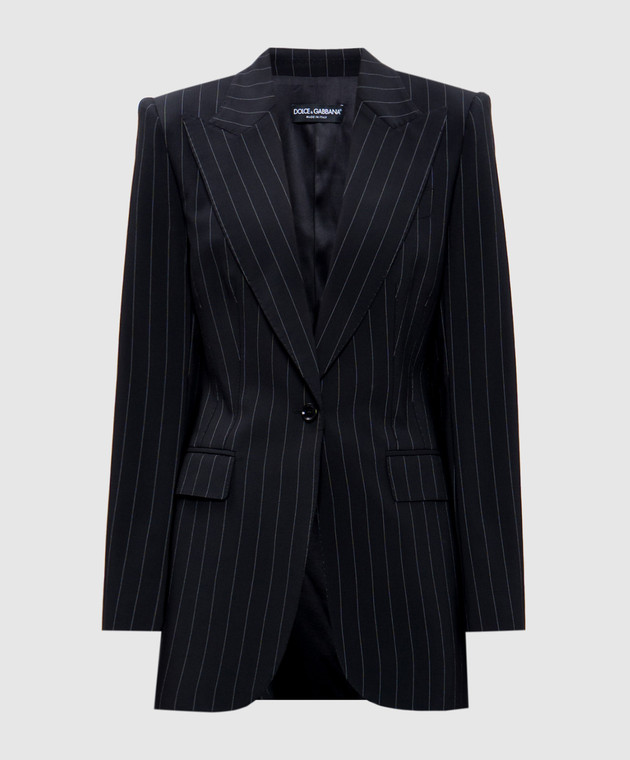DOLCE&GABBANA / テーラードジャケット/--/ウール/BLK/ストライプ Dolce&Gabbana - Black striped wool jacket F29YLTFRBDK - shop with