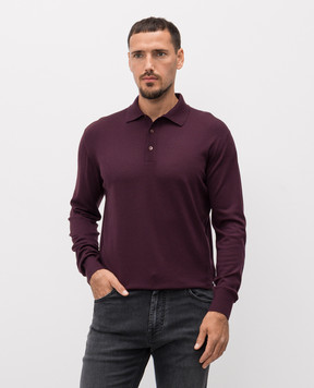 Stefano Ricci Purple wool polo with monogram K303025P03F25345