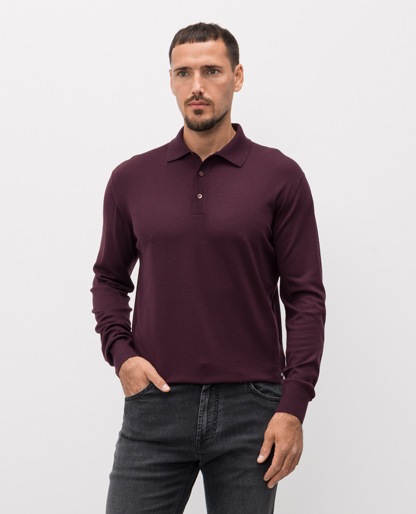 

Purple wool polo with monogram Stefano Ricci, Violet