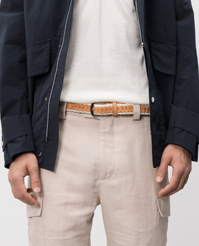 Brunello Cucinelli Beige combination braided belt MAUHU376P