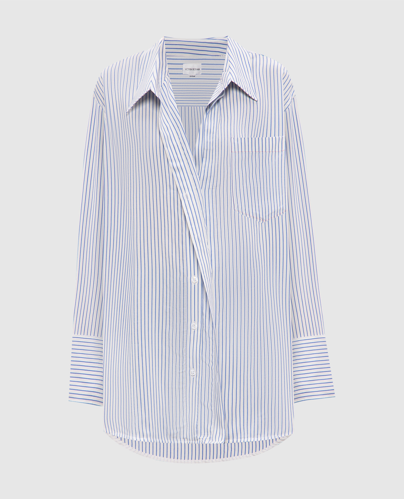 

Long striped silk blouse Victoria Beckham, White