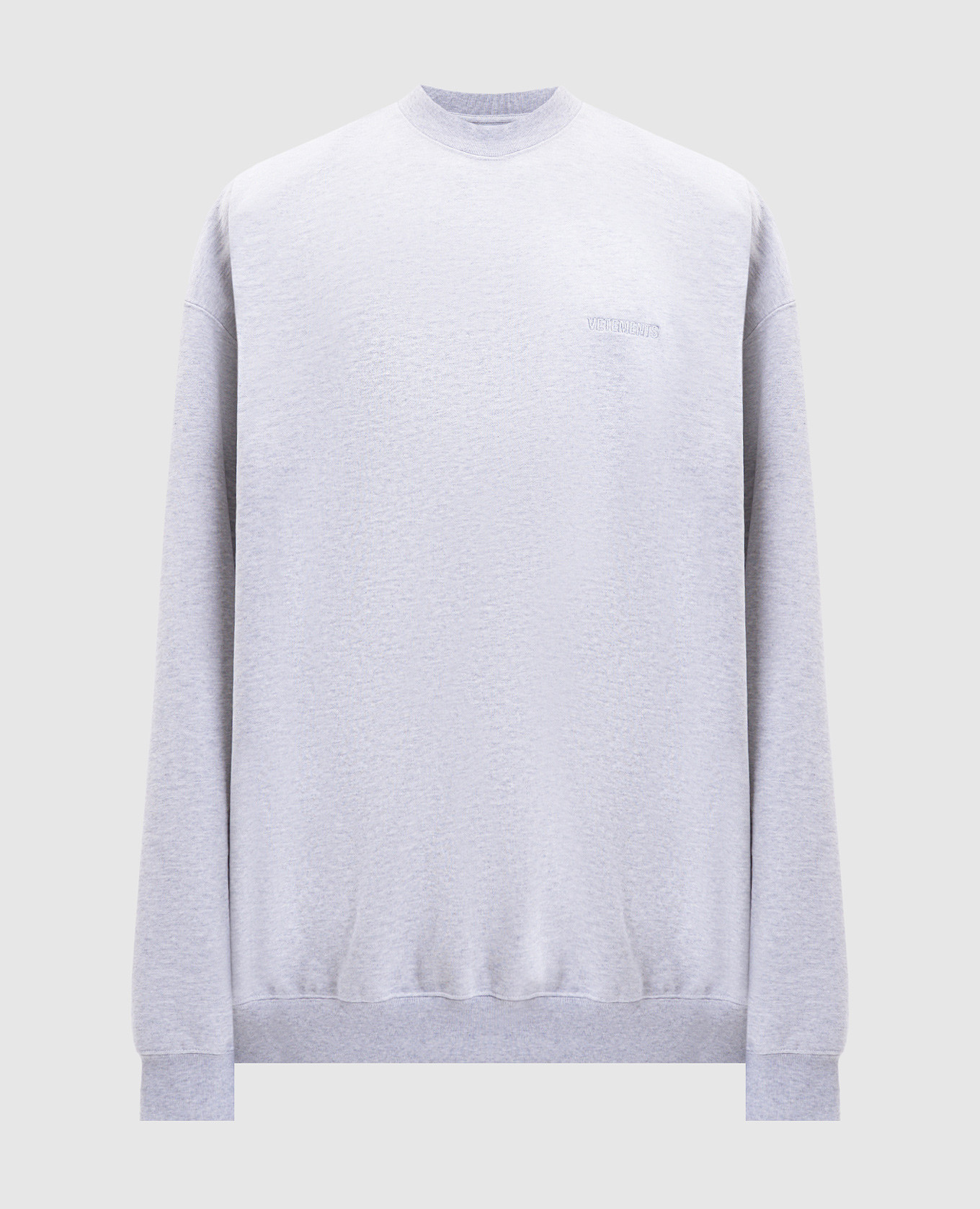 Grey melange sweatshirt with logo Vetements