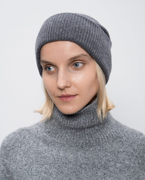 LISA YANG Gray Stockholm cashmere hat 402091