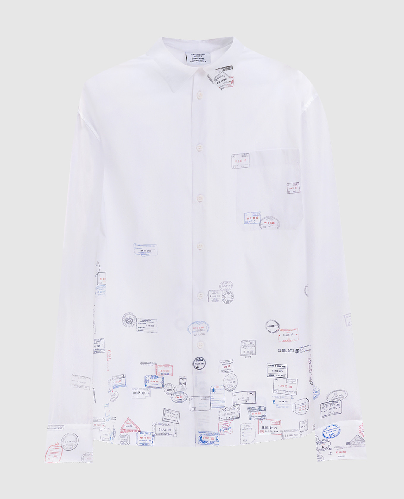 White shirt with print Vetements