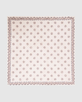 Brunello Cucinelli Beige silk scarf-pache MR8740091