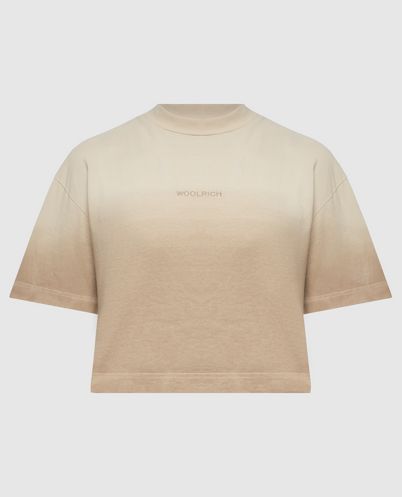 

Beige t-shirt with logo embroidery Woolrich, Бежевый