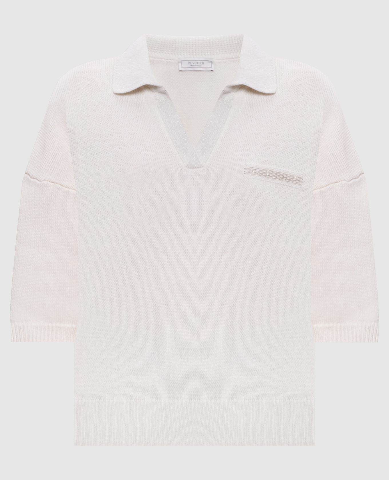 Beige wool, silk and cashmere top Peserico