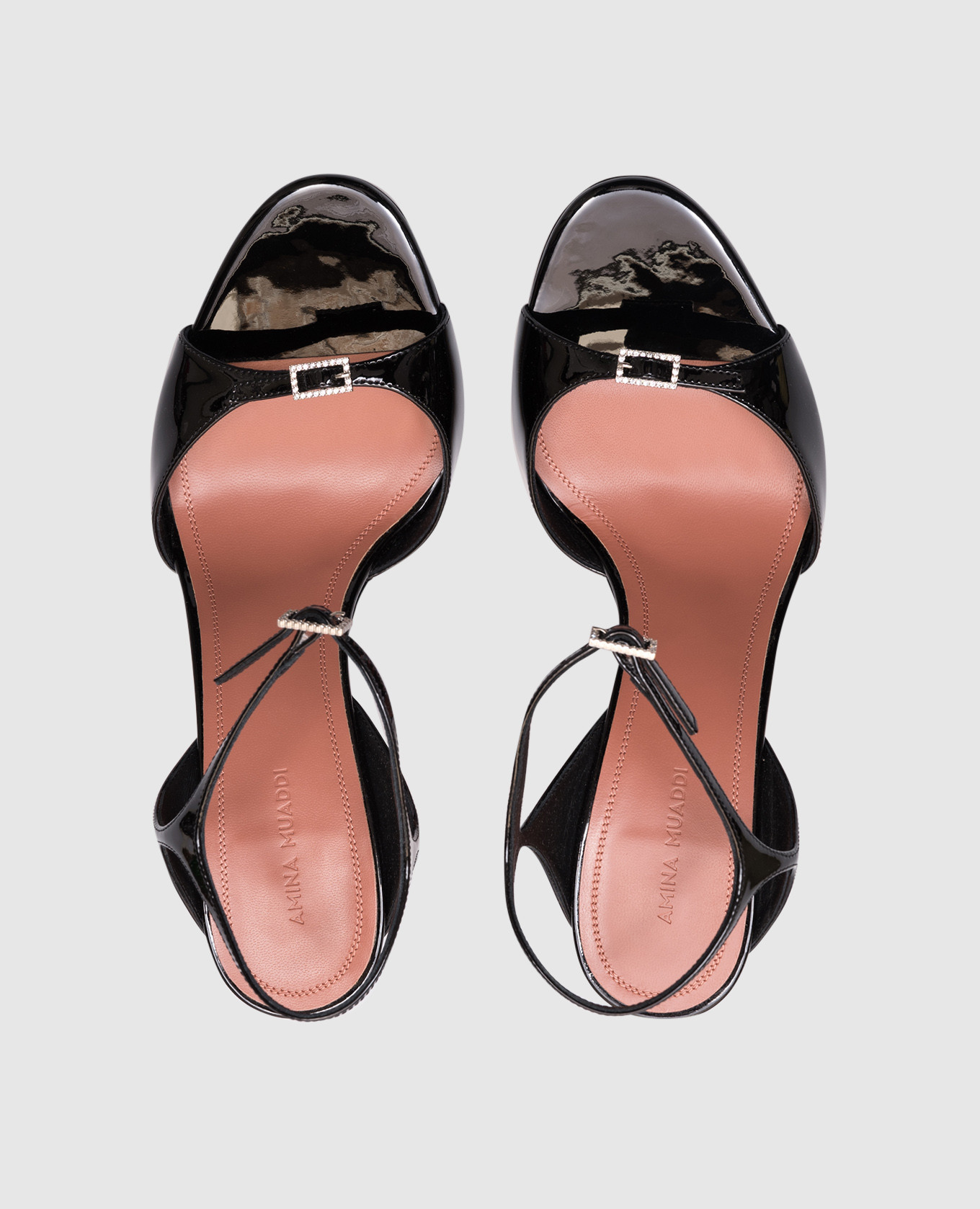 

Black patent leather sandals Adut Amina Muaddi